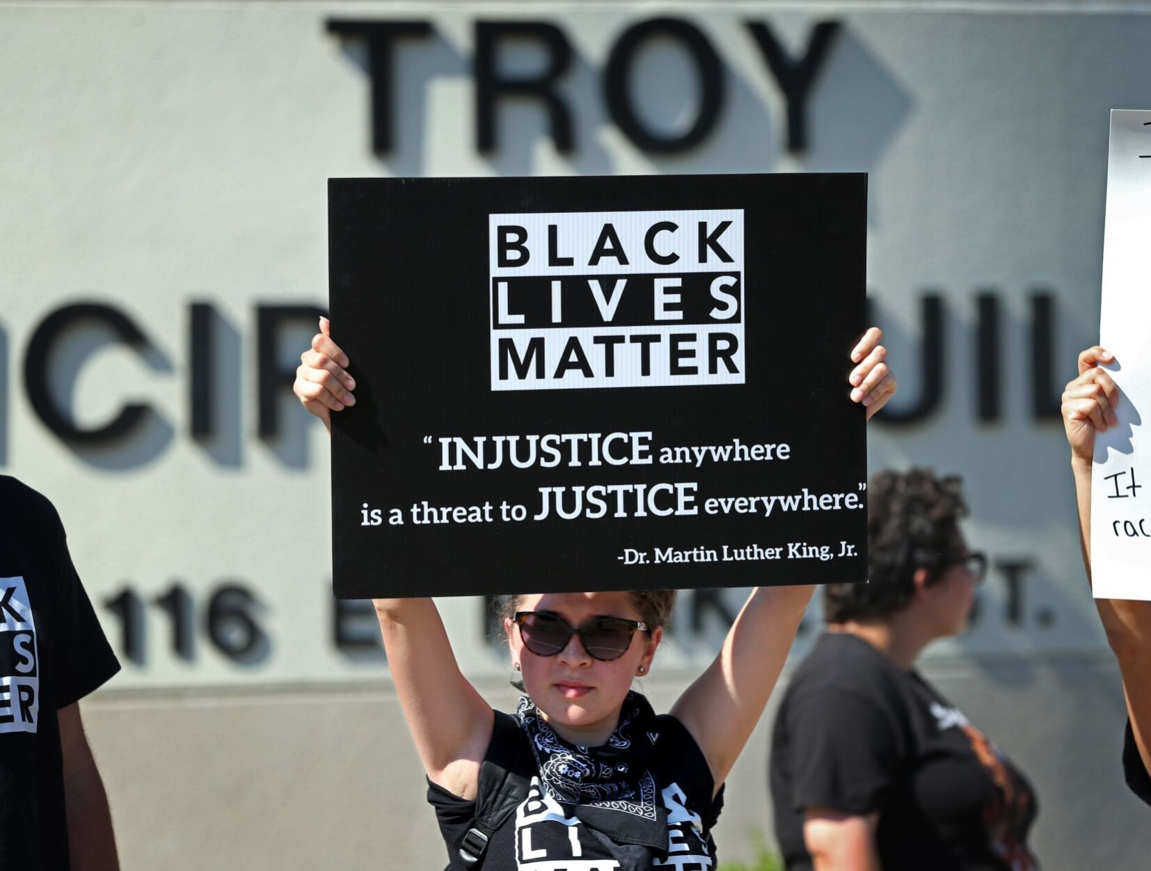 Small Troy, Ill. crowd swells to 200 plus for Black Lives Matter